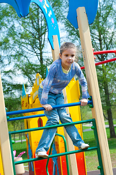 istock Girl having fun in playground 125564319