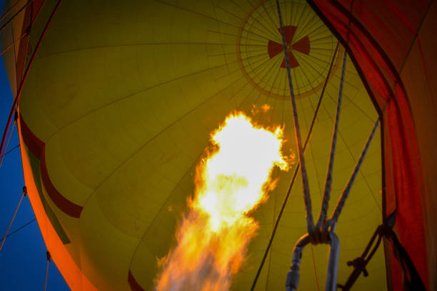 Inside A Hot Air Balloon stock photo