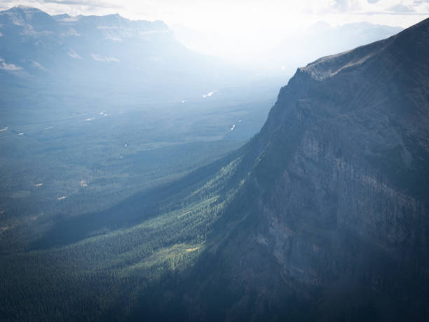 istock Beautiful alpine valley scene with hazy light,shot at Mount St. Piran summit 1255657132