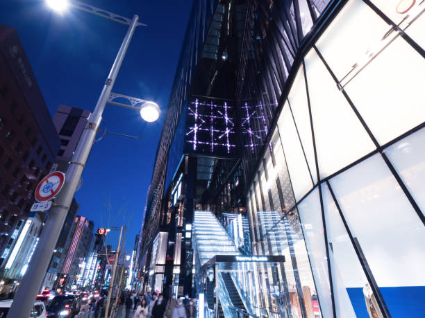 istock Sukiyabashi crossing in Ginza at dusk 1255662097