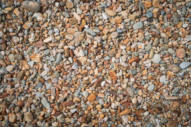 brun petit rocher à la texture de fond de couleur brune de plage. - stone rock garden white pebble photos et images de collection