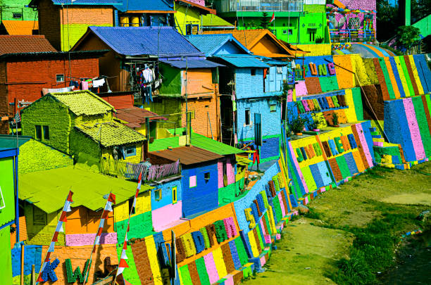 The village of Kampung Warna-Warni (Indonesian for “Village of Color”) was once drab and polluted, lacking the economic resources required to build a healthy community. But eight event management students from a nearby university lent a helping hand by applying their class skills to the real world. The students partnered with a local paint company looking to do a social responsibility project, which donated over 6,000 pounds of colorful paint, and voila, a hueless city got a brilliant new paint job.