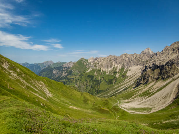 istock Panoramic hike at the Nebelhorn in Allgau 1255667758