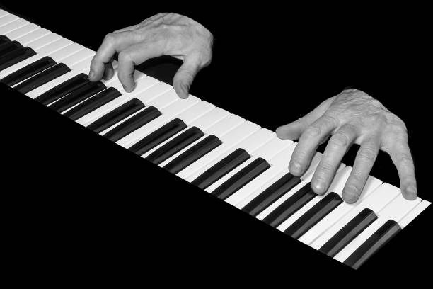 istock New modern pipe organ keyboard top view. 1255667760