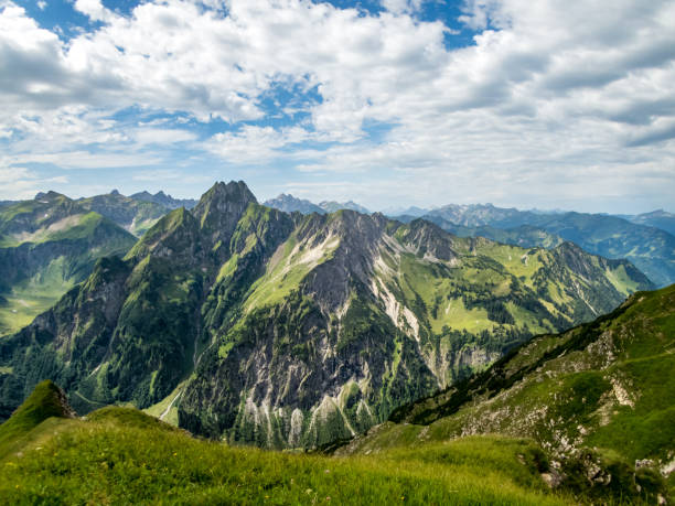 istock Panoramic hike at the Nebelhorn in Allgau 1255680018