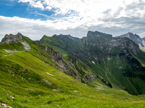 istock Panoramic hike at the Nebelhorn in Allgau 1255680186
