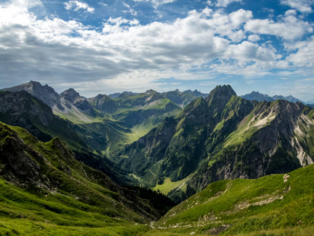 istock Panoramic hike at the Nebelhorn in Allgau 1255680818