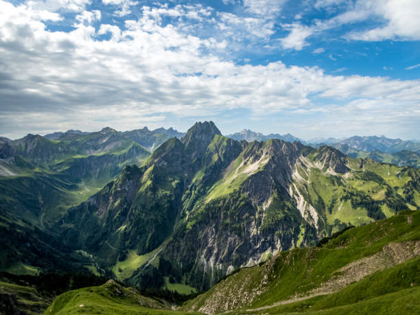istock Panoramic hike at the Nebelhorn in Allgau 1255680899