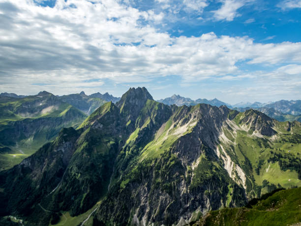 istock Panoramic hike at the Nebelhorn in Allgau 1255680998