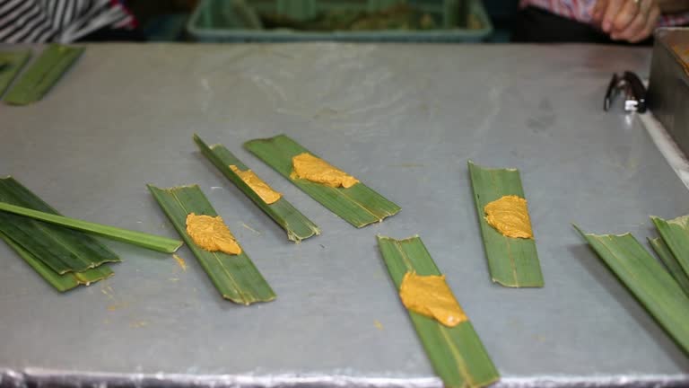 Malaysian Food: 'Otak-otak' (Attap Leaves Wrapped Fishcake)