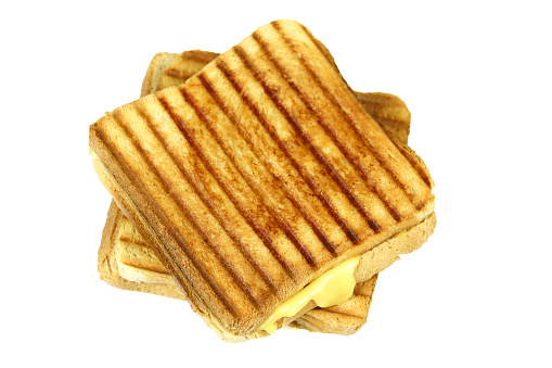 croque monsieur on a white background