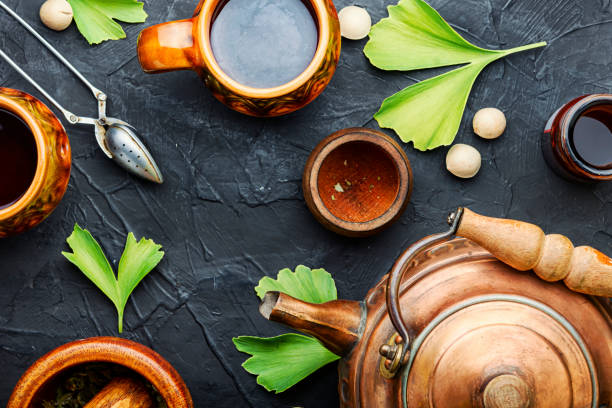 istock Ginkgo biloba in herbal medicine 1255685336