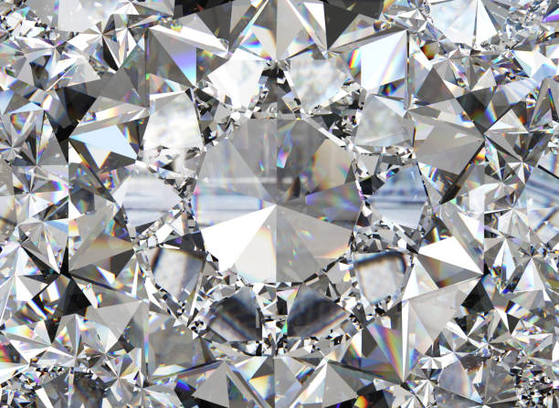 istock Diamond texture close-up and kaleidoscope. 1255686975