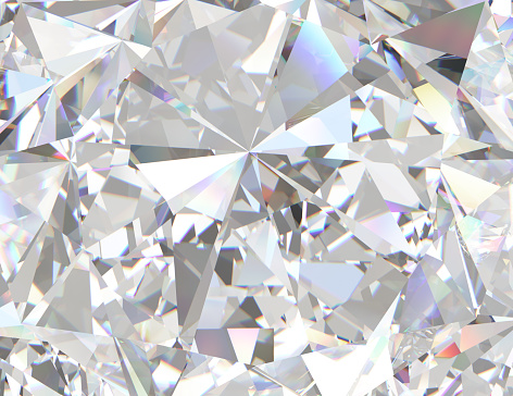 Gemstone or diamond texture close-up. 3d illustration