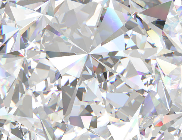 Gemstone or diamond texture close-up. stock photo