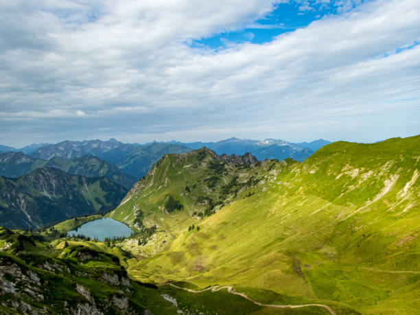 istock Panoramic hike at the Nebelhorn in Allgau 1255688058