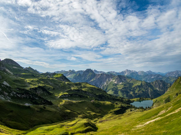 istock Panoramic hike at the Nebelhorn in Allgau 1255690322