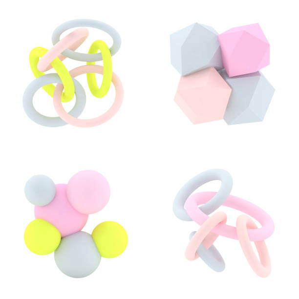 istock 3d shapes set. Geometric objects collection. Simple. Abstract design. Flying geometric shapes. Trendy modern illustration. 3d rendering. Stylish concept. Shapes isolated on white. Minimal style. 1255691686