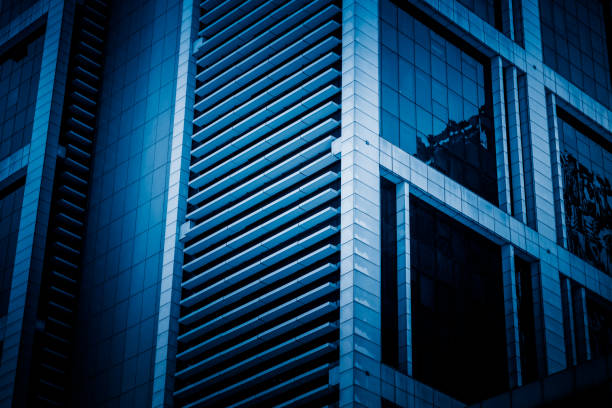Urban abstract - windowed corner of office building