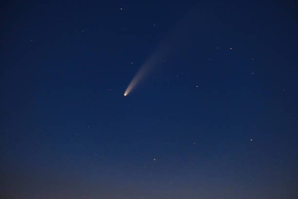 istock Comet Neowise in the dark night sky after sunset 1255700161
