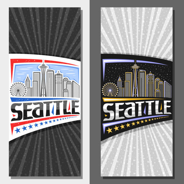 Vector Bar Seattle 60+ Seattle Space Needle Stock Illustrations, Royalty-Free Vector ...