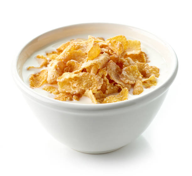 istock bowl of sweet cornflakes with milk 1255701279