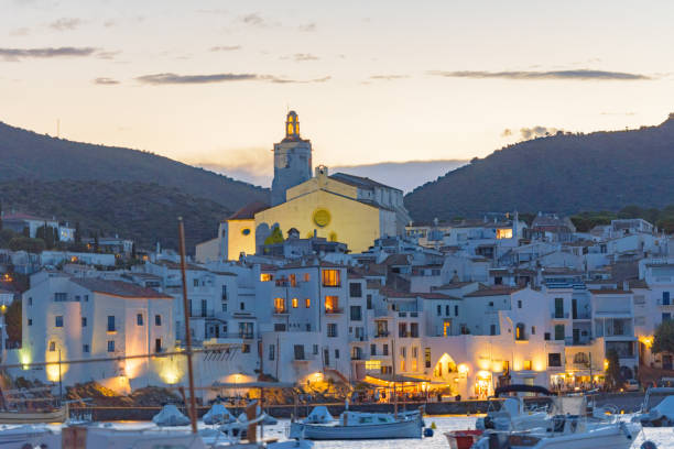 Cityscape in Cadaques, Girona, Spain in summer Cityscape in Cadaques, Girona, Spain in summer. cap de creus stock pictures, royalty-free photos & images