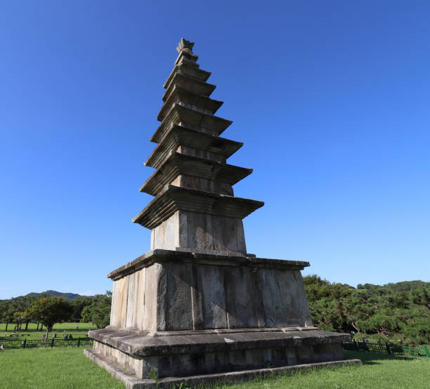 Seven-story Stone Pagoda(Jungangtap) in Tappyeong-ri, Chungju, South korea Seven-story Stone Pagoda in Tappyeong-ri, Chungju, South korea, September 13.
traditional place, it called Jungangtap chungju stock pictures, royalty-free photos & images
