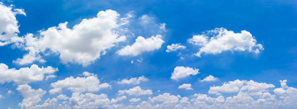istock Panorama blue sky and clouds with daylight natural background. 1255709408