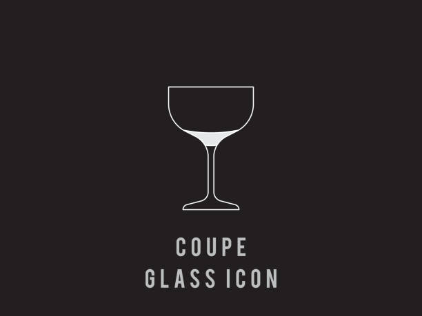 クーペワイングラスアウトラインアイコン。ベクターの図。ウェブデザインやモバイルアプリ用の単一の高品質のアウトラインシンボル.ワイングラスは、デザインロゴ、訪問カードなどの薄 - martini glass wineglass wine bottle glass点のイラスト素材／クリップアート素材／マンガ素材／アイコン素材