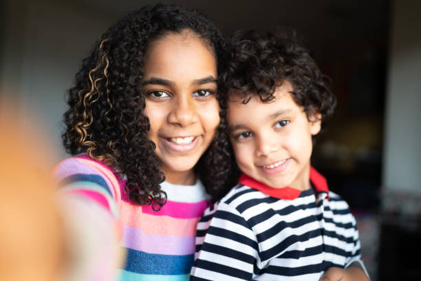 istock Self portrait of siblings 1255718447