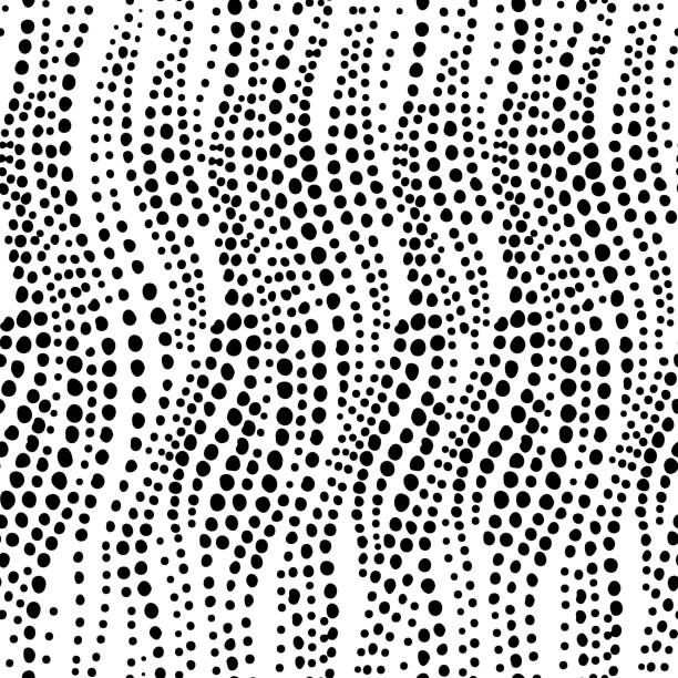 abstrakcyjny geometryczny wzór bez szwu. spotted tle. małe czarne okręgi, kropki i kształty. prosta elegancka ozdoba w minimalistycznym stylu. projektowanie mody do tkanin, tkanin i opakowań. - vector seamless pattern abstract stock illustrations
