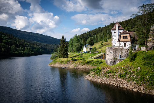 Czech Republic: The Elbe reservoir in Spindleruv Mlyn in the Krkonose National Park.