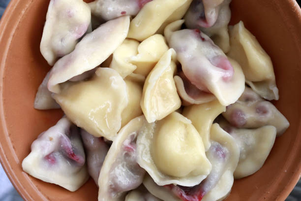 istock Stuffed cottage cheese and cherry dumplings 1255720407