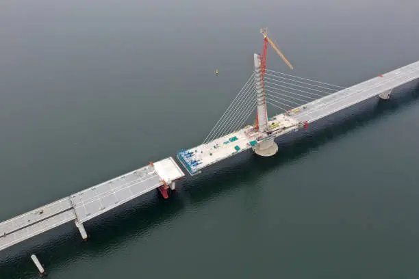 aerial-shot bridge