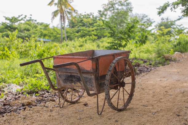 istock old retro vintage wheelbarrow 1255724905