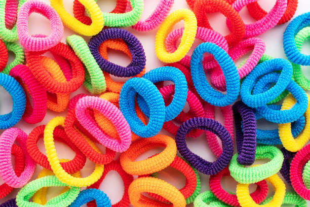 istock Hair elastic bands isolated on the white background 1255725040