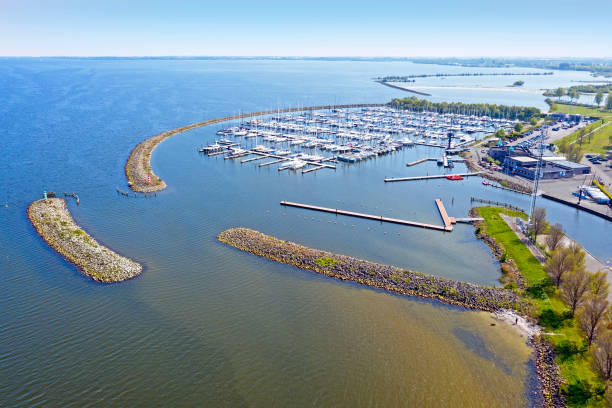 istock Aerial from the harbor from Medemblik in the Netherlands 1255725247