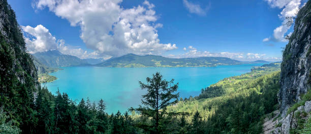 istock wonderful lake between the mountains 1255730870