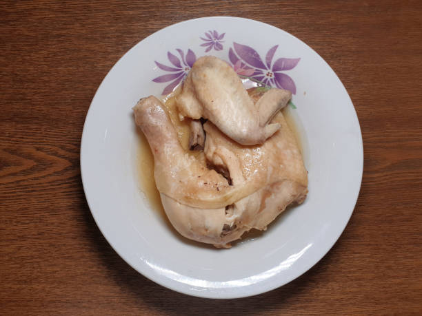 istock Steamed Chicken Meat With Salt On A Plate 1255735663