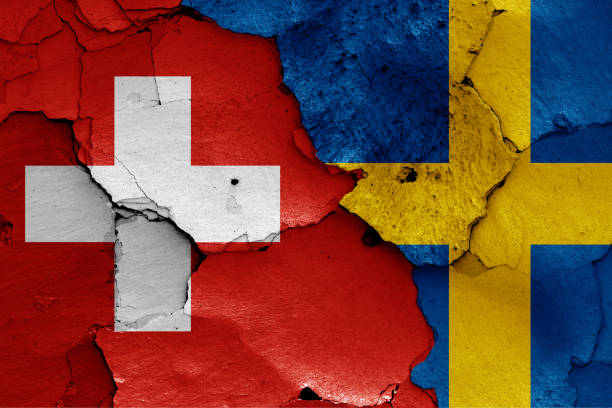 istock flags of Switzerland and Sweden 1255739599