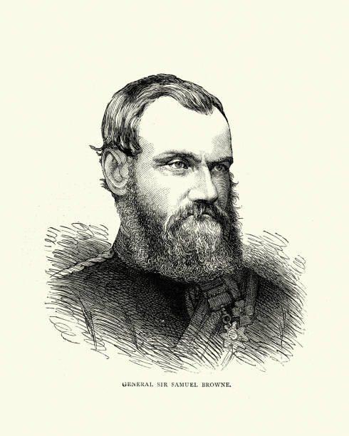 illustrations, cliparts, dessins animés et icônes de général sir samuel james browne, officier de cavalerie de l’armée indienne britannique - victoria cross