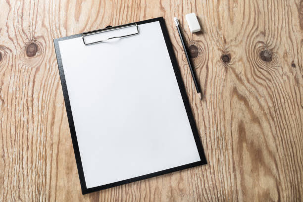 istock Clipboard, paper, pencil, eraser 1255746547