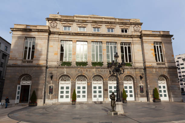 Oviedo, Asturias, Spain; 10/25/2007: Main facade of the Campoamor Theater in Oviedo, the stage for the delivery of the Prince of Asturias Awards