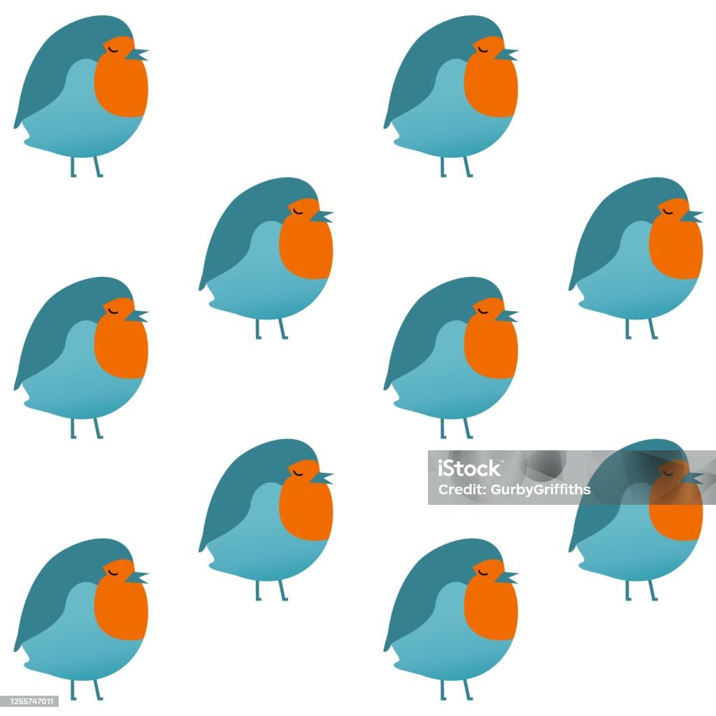 Robin Pattern Vector Robin Pattern For Textile Fabric Print Card Background Wallpaper Vector ...