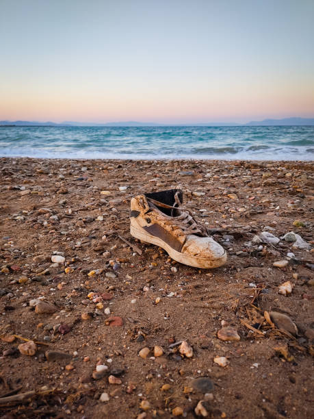 Image made in sunset light on Greek beach.