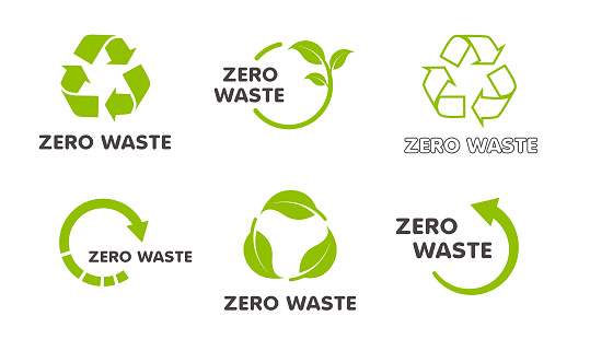 Recycling icon collection. Vector set of green circle arrows isolated on white background. Rotate arrow and spinning loading symbol. Eco logo zero waste concept.