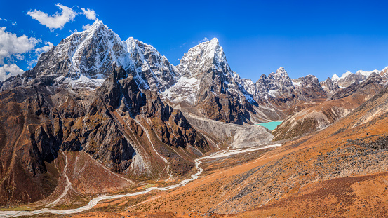 Himalayas panorama 110Mpix XXXXL - Pico Cholatse en el lado izquierdo photo