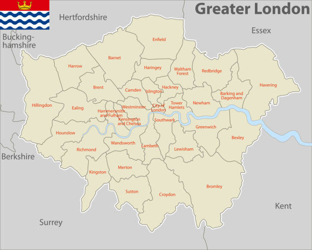 ilustrações, clipart, desenhos animados e ícones de grande londres - greater london illustrations