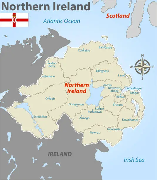 Vector illustration of Northern Ireland